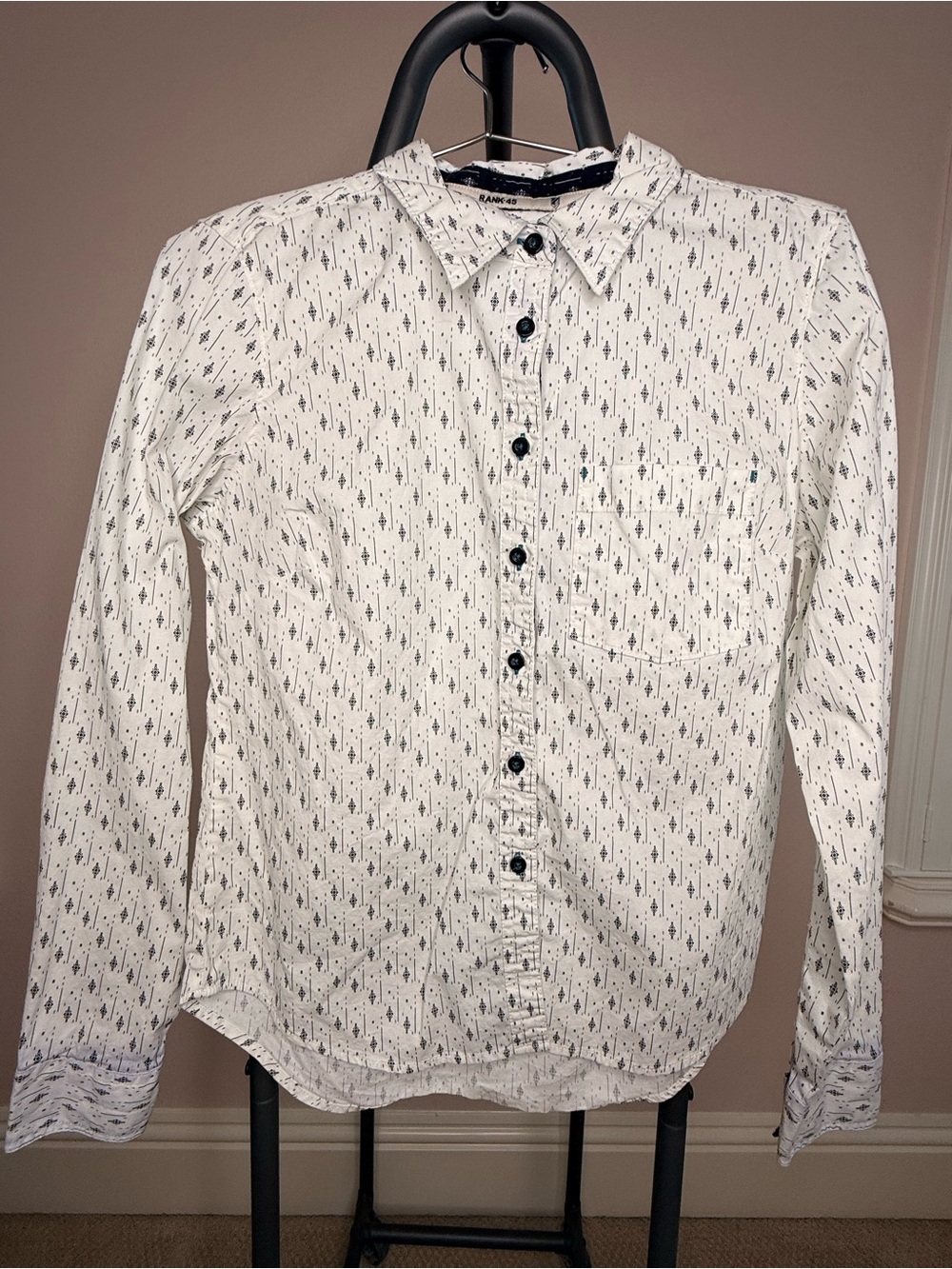 Rank 45 Women’s Medium Western Button-Up Shirt Geometric Print